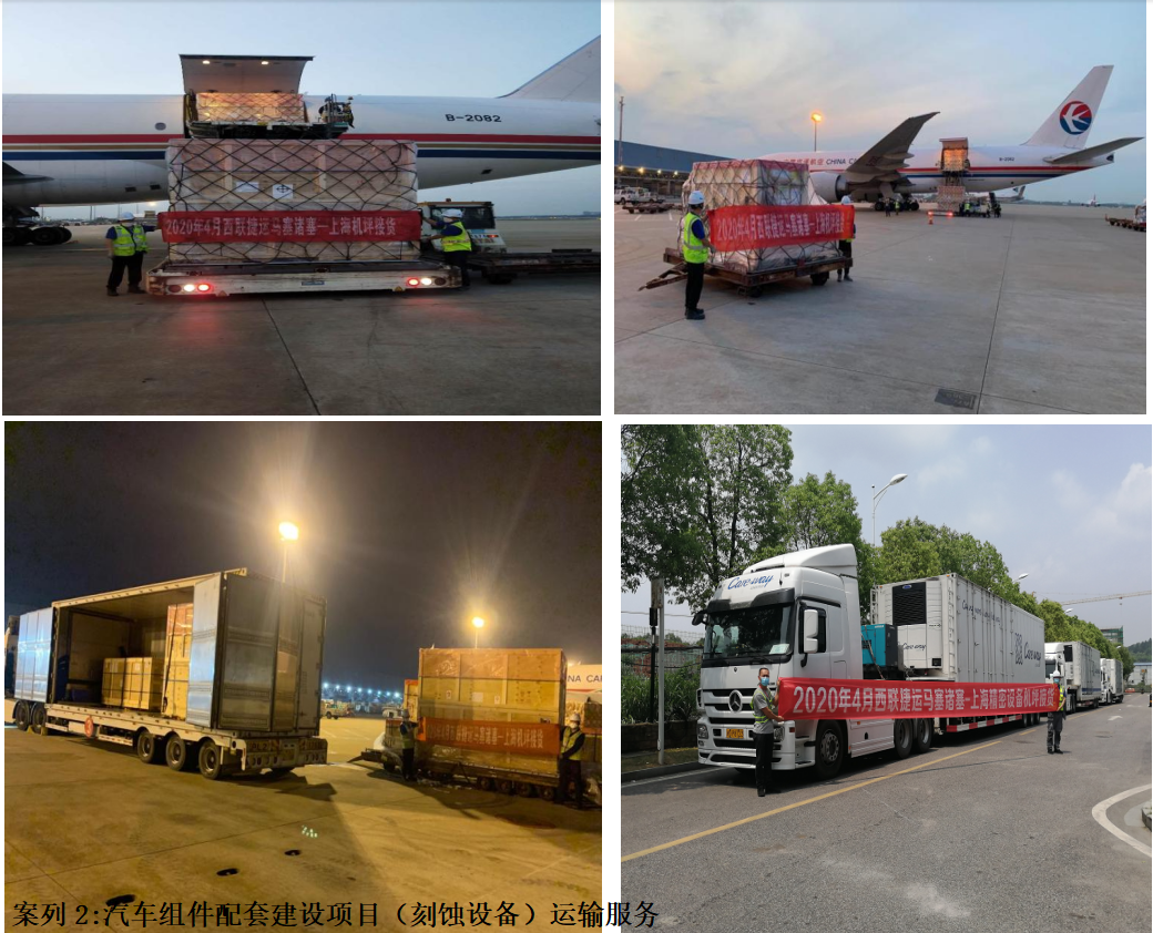 进口汽车组件配套建设项目（离子注入机）运输服务